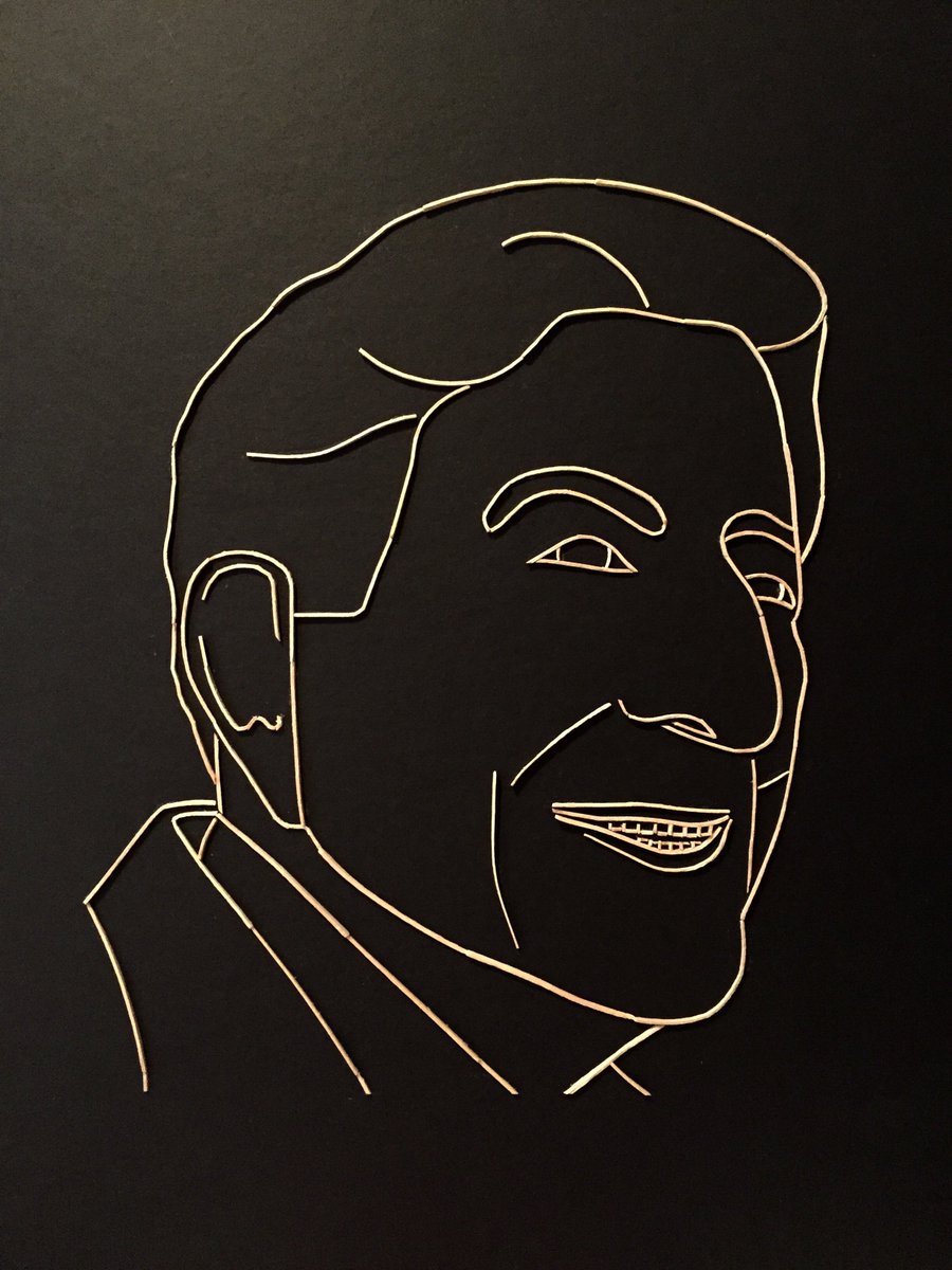 toothpickart's tweet photo. #TheBestIsYetToCome Tony Bennett immortalized in toothpicks by Steven J. Backman https://t.co/uNJQkbc6Hp https://t.co/y6XXubkXvI