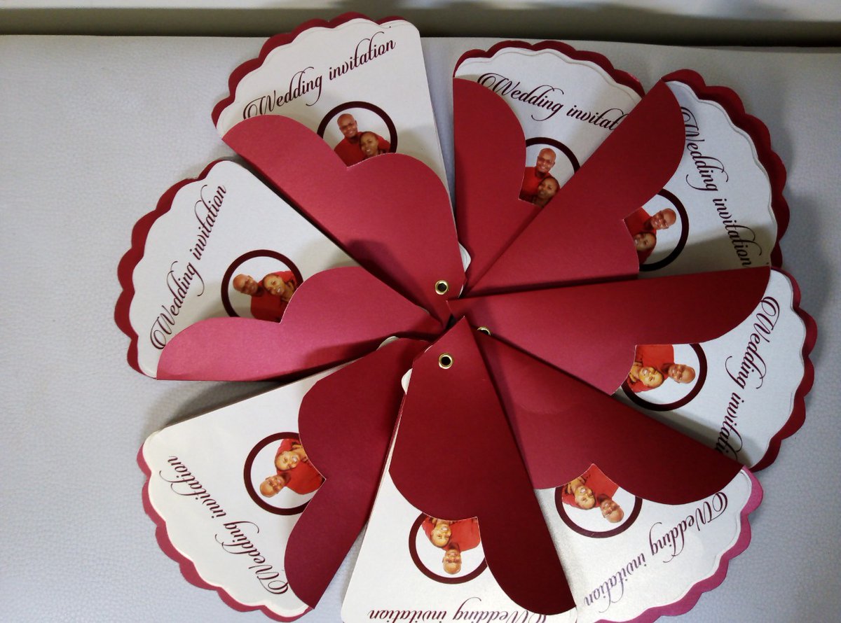 WEDDING INVITATION CARDS offer:
From kshs. 50 per card
DM/WHATSAPP 0701865157
facebook.com/Mimshachcreati…

#NyoroTheCon #UhuruKenyatta #raila #PeterKariuki #PeterKariukiKE #SakajaBetraysNairobi #saka #kemsadelivers #kiambu #jackma #martineli #JesusSaves #JesusChrist