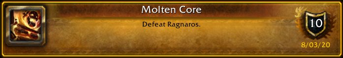 SnackDiggy's tweet image. I just earned the [Molten Core] Achievement! #Warcraft