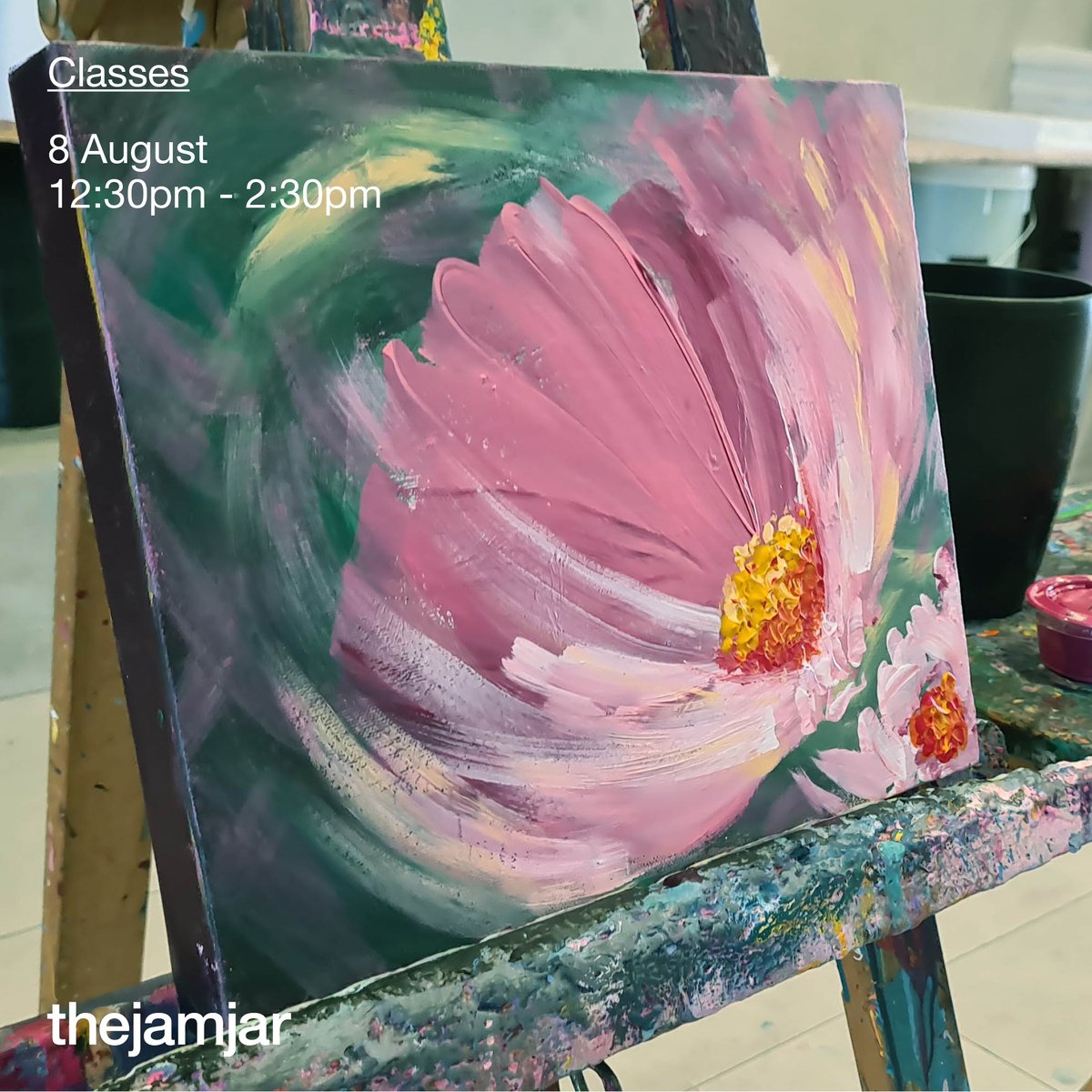 Watch Summer Daisies bloom in our upcoming Acrylic Techniques Class (ages 12+)! Instructor, Hana Akram, will guide you through every step to help you paint these beautiful flowers. Sign-up now!
.
For booking: ow.ly/NvGp50APK2W
.
#thejamjardubai #dubai #uae