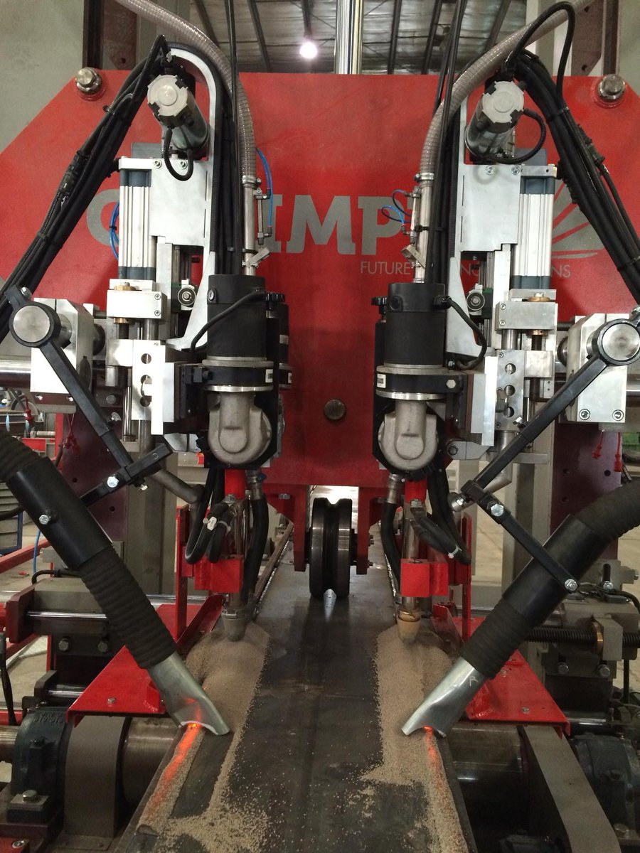 Pradmangroup's tweet photo. Corimpec Italy Beam Welding Line- Box beam without protrusions gravity welding in action.
can also weld box beam with protrusions,
Star or Plus Beams
Tapered Beams
#Steelbridges #steelfabrication #beamwelding #boxgirders #Corimpex #submergedarcwelding https://t.co/gqsLRcIuUo