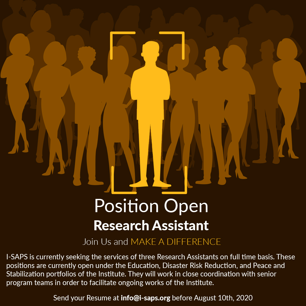 I-SAPS (@i_saps) on Twitter photo I-SAPS is looking for three Research Assistants on full time basis. Detailed ToRs are available at i-saps.org/page/jobs. Please send your CVs to info@i-saps.org by 10th August 2020.
Location: Islamabad I-SAPS is looking for three Research Assistants on full time basis. Detailed ToRs are available at i-saps.org/page/jobs. Please send your CVs to info@i-saps.org by 10th August 2020.
Location: Islamabad