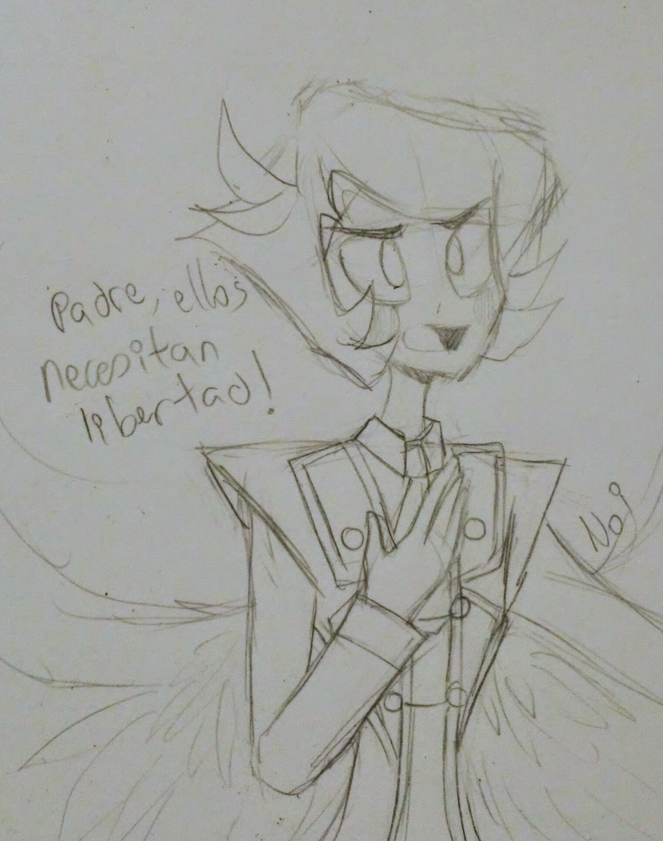 Noi_Mirage's tweet photo. Pues.. Me enferme y ando really mal asi qie no me dan ni ganas de agarrar la lap, bueno si, pero para escuchar musik 
Bueno como sea, les dejo esto a lapiz, esperi entiendan mi letrs fea jsjs
#HazbinHotel #Hazbin_Hotel #HazbinHotelLucifer #HazbinHotelFanart https://t.co/v1OjdGOhTO