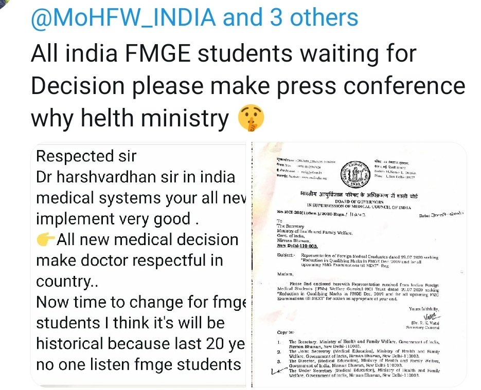 rajiv143b's tweet photo. #WhenIThinkHealthy
I think of all Foreign Medical Graduates who are looking forward to get support from @MoHFW_INDIA to serve their country. But not getting good response #letfmgeserve
#IndiaNeedsFMGDoctors #FMGEPP30 https://t.co/1sA3p00nWo