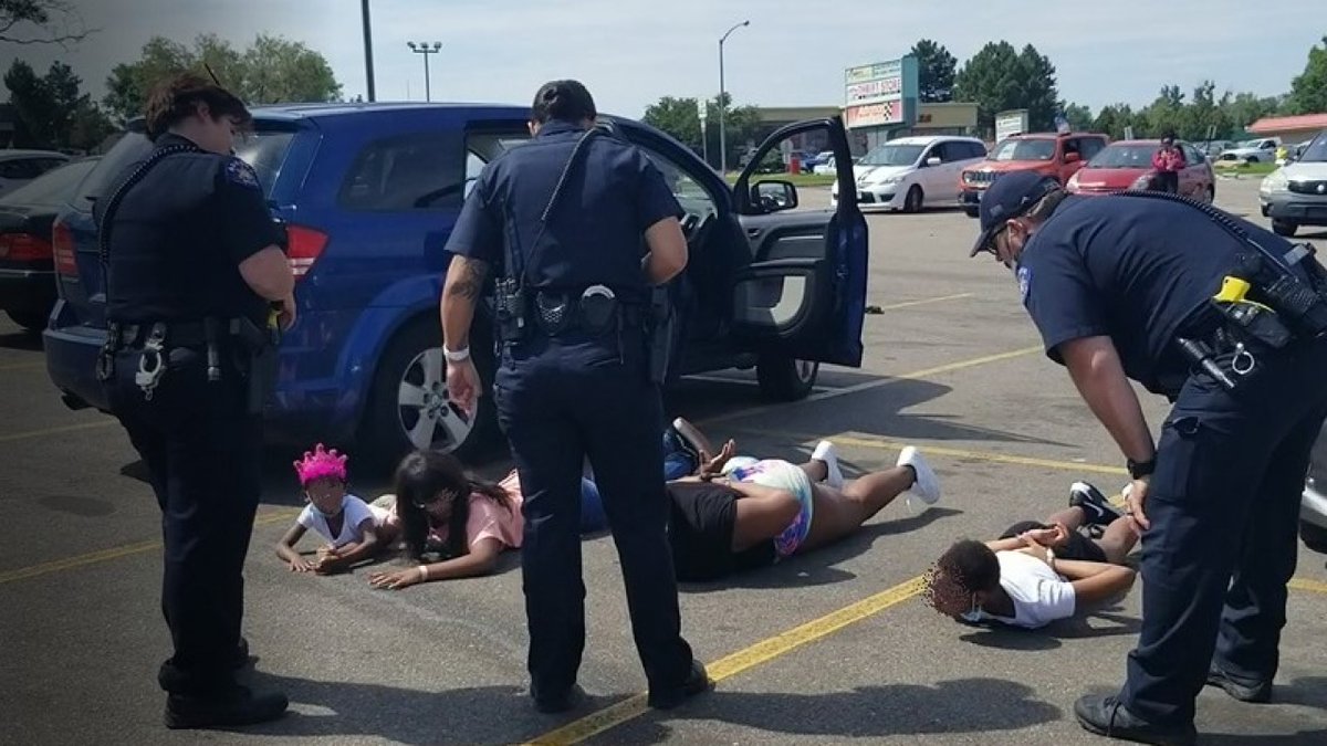 AURORA, Colo. — 'Police detained and handcuffed a Black mother and four children after mistaking their SUV for a stolen motorcycle from another state.' thedenverchannel.com/news/local-new… #DefundPolice