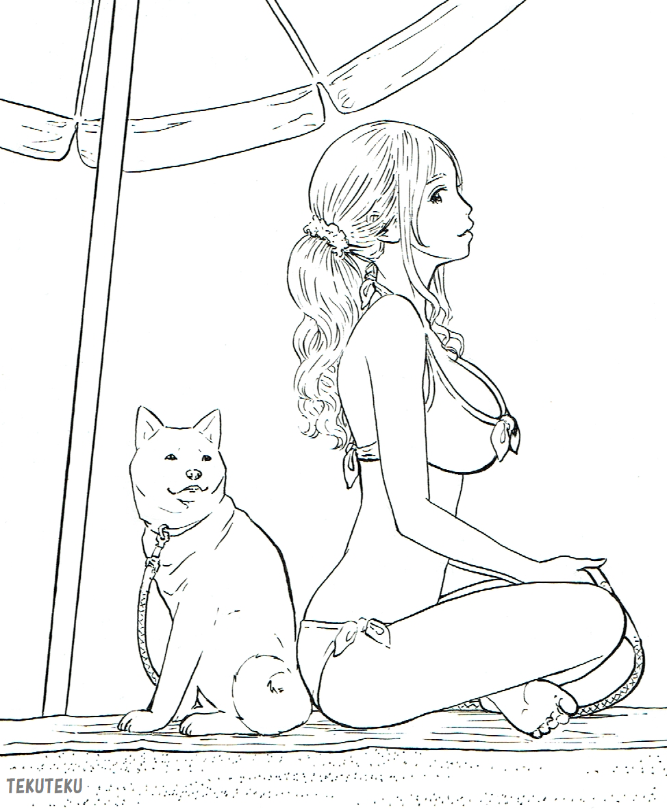 #線画 ペン画わん♫ #illustration #オリキャラ 