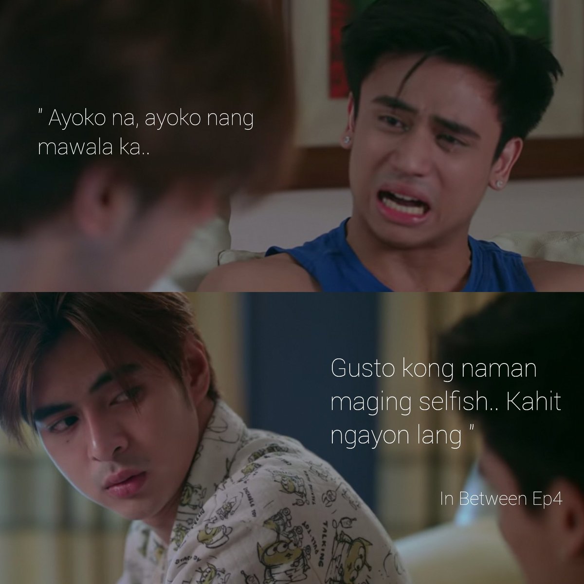 screenshot_ph's tweet photo. The one that moved my heart..
" Ayoko na, ayoko nang mawala ka.. Gusto ko naman maging selfish.. kahit ngayon lang " In Between Ep 4
#inbetweenEp4
@BLinbetween
@VillasisMigs @genesis_redido @_larafortuna @iamshiaradizon @renshideguzman @briliantjuan https://t.co/G8iltuATYv