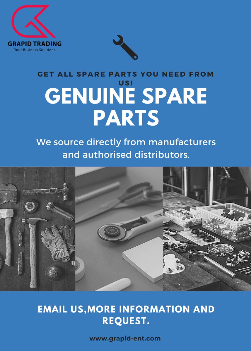GrapidTrading's tweet photo. Get genuine spare parts for your machines to guarantee optimal performance. 
We source directly from authorised distributors and manufacturers. Quality assured. 

We are the help you with what you're looking for! 
Our website:https://t.co/3oUToFb7pO x

#procurement #sourcing https://t.co/8Sqk0SOXrE