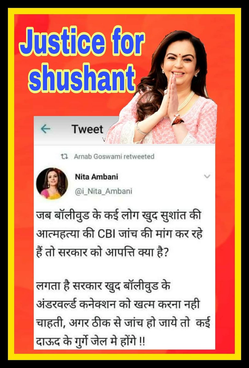 SharadaMohapat1's tweet image. #ShameOnMumbaiPolice
#ShameOnMaharastraGovt.

#ImmediateCBIForSSR