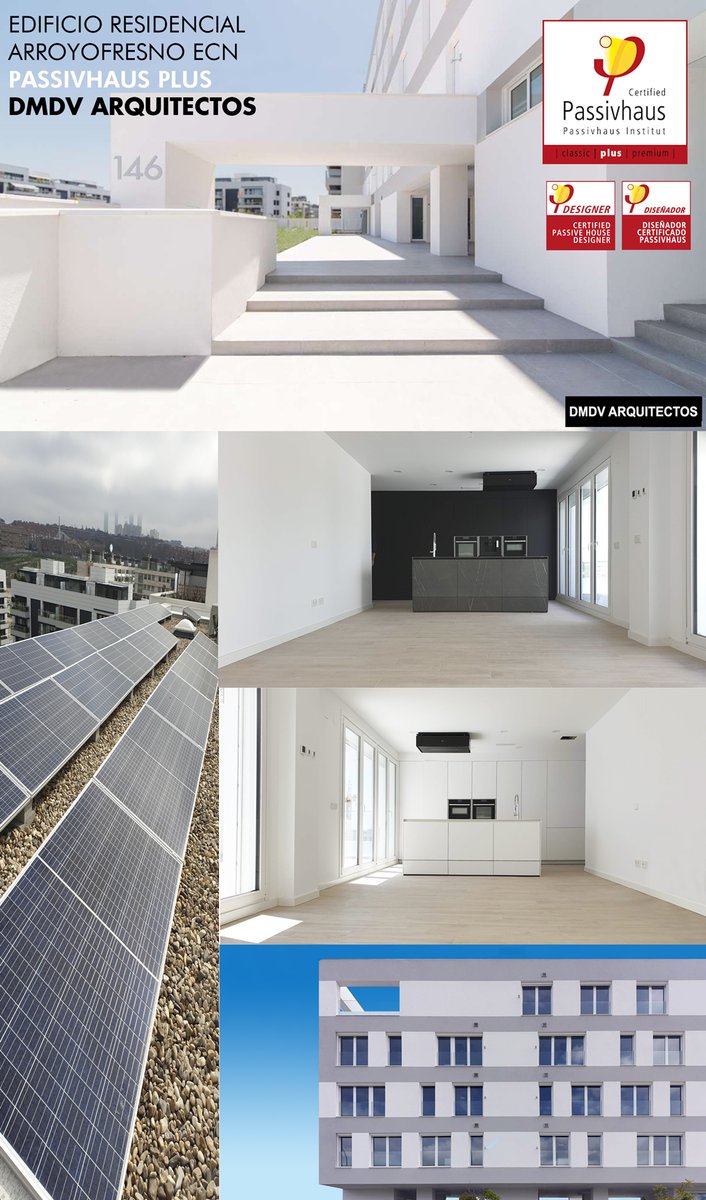 Primer bloque de viviendas de España con 𝗰𝗲𝗿𝘁𝗶𝗳𝗶𝗰𝗮𝗰𝗶𝗼́𝗻 𝗣𝗔𝗦𝗦𝗜𝗩𝗛𝗔𝗨𝗦 𝗣𝗟𝗨𝗦 !!! 
Finalizamos el bloque de viviendas de Arroyo del Fresno (Madrid) con excelentes noticias: está certificado #passivhaus PLUS !!! dmdva.com
👏👏👏👏