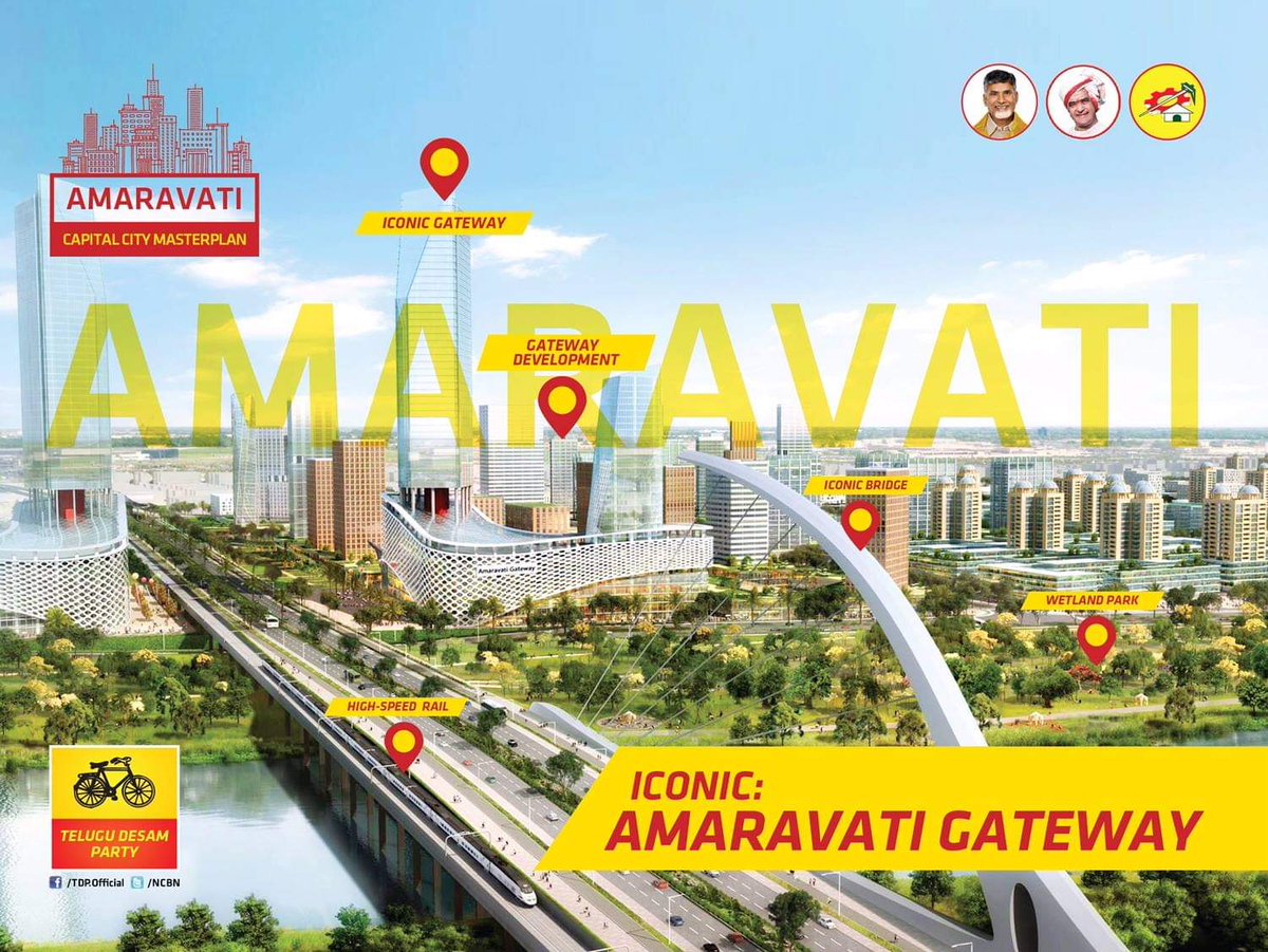 Pledged to build Iconic amaravati gateway. #CBNBackStabbedAP<  #PawanKalyan >