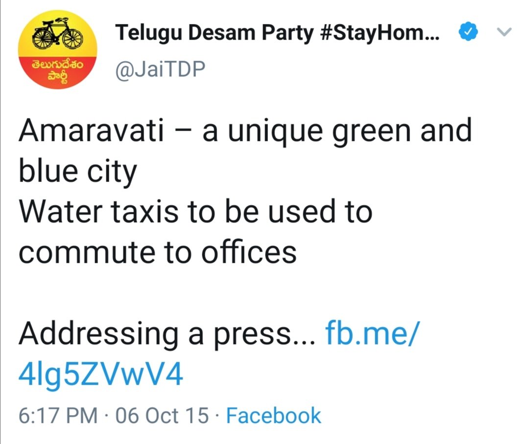 promised to made amaravati as green & blue city.. And water taxis in it. #CBNBackStabbedAP<  #PawanKalyan >