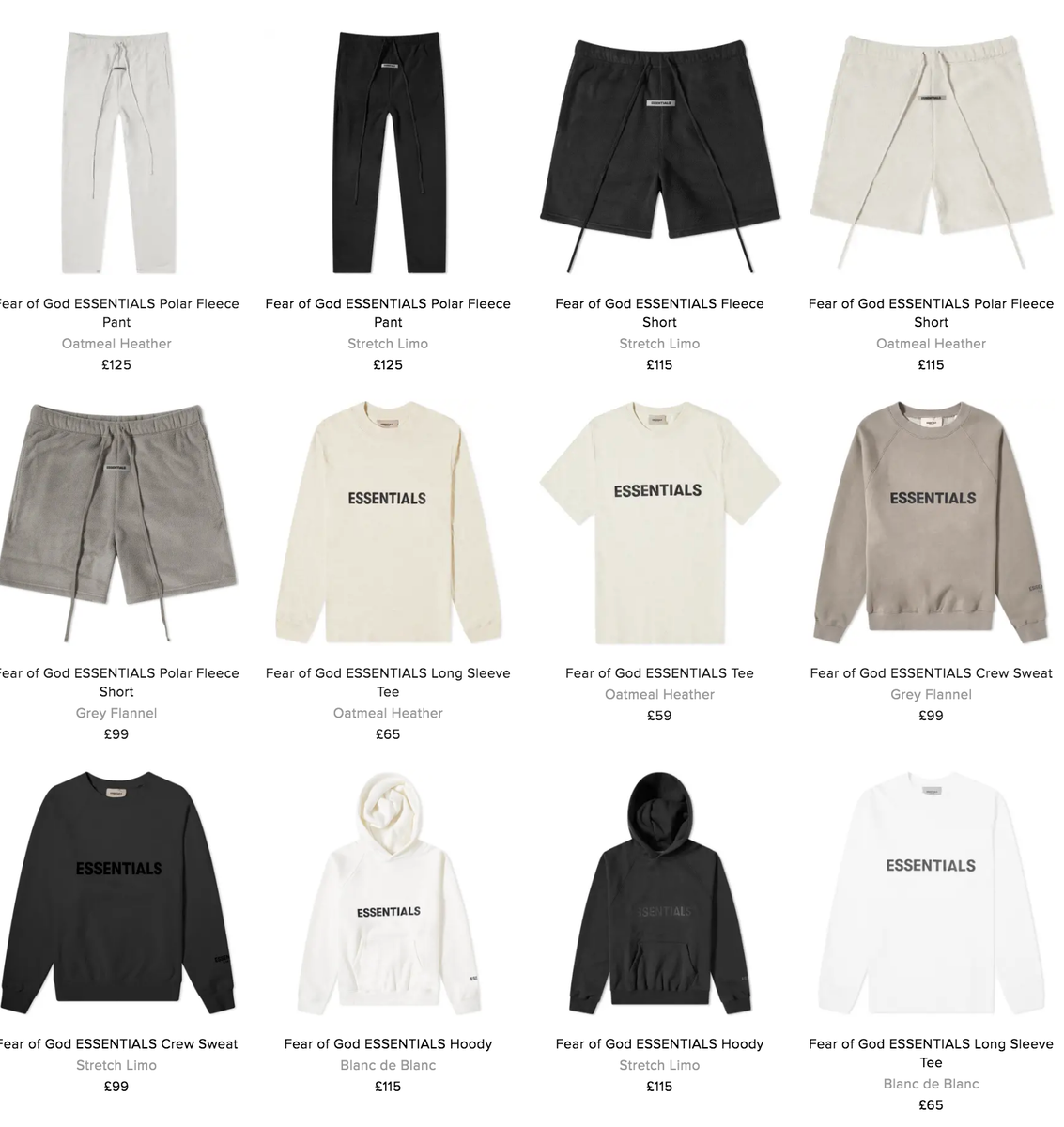 fear of god end clothing