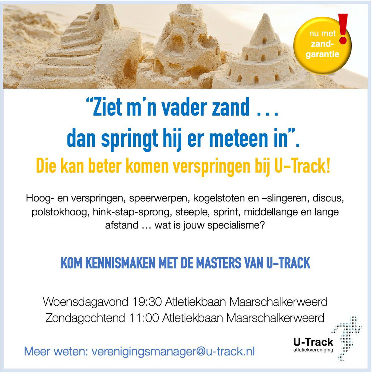 DoeMeeinUtrecht's tweet image. #sporttip van @U_Track

Kom meedoen met de masters #atletiek op woensdagavond of zondagochtend op de atletiekbaan #Maarschalkerweerd

#hoogspringen #verspringen #kogelstoten #speerwerpen #discus #hinkstapsprong #steeple #sprint #hardlopen
