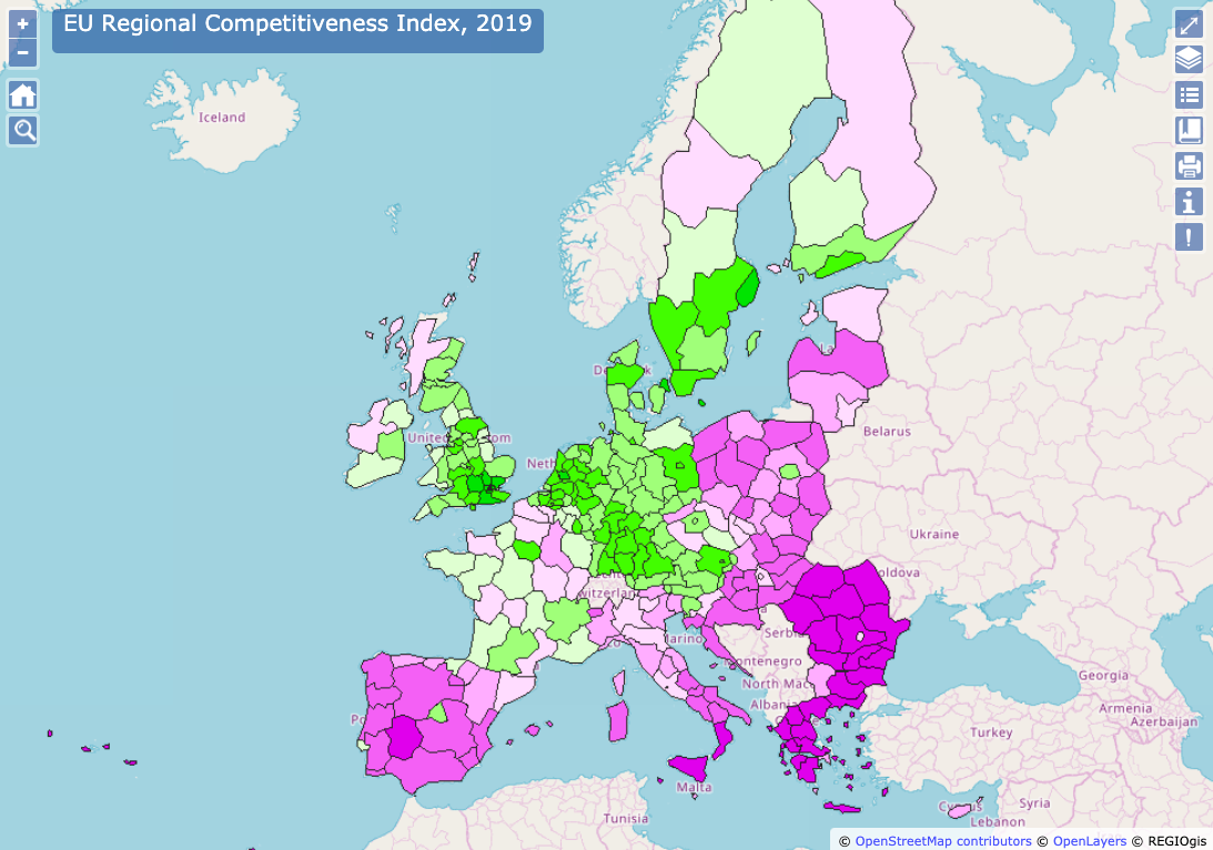 RconeixementURV's tweet photo. 🔍Which are the most competitive regions in Europe? The #RegionalCompetitivenessIndex measures the factors of competitiveness comprising 11 different components in all regions across EU.
➡️https://t.co/OsxOeyg3ZU
@EUinmyRegion @RegioEvaluation https://t.co/atyz7Yrzuh
