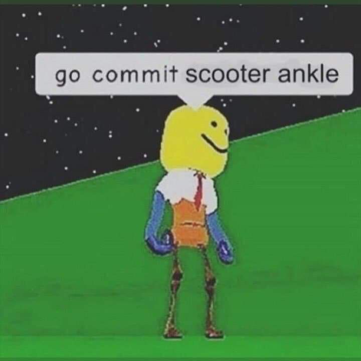 Reactions On Twitter Roblox Spongebob Go Commit Scooter Ankle - spongebob roblox meme