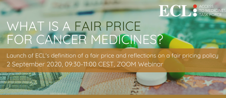 💶What is a #FAIR #PRICE for #cancer #medicines?
🤝How can policy-makers and #pharma industry contribute to fair #pricing? 

💻Join the launch of our paper and discuss the 🐘 questions with us!

🗣️Agenda: bit.ly/39QNufS
📝Register: bit.ly/2Dv39oX