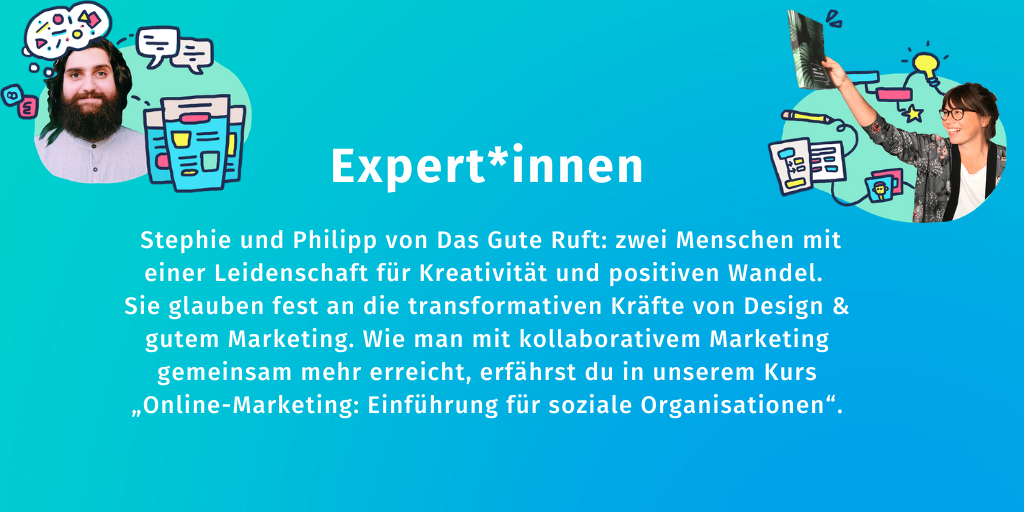 betterplace_a's tweet photo. Auf unserer kostenfreien Lernplattform bieten wir dir anfangs 6 Kurse zu #OnlineMarketing. Im Kurs „Einführung für soziale Organisationen“ gibt dir @dasguteruft Tipps zu #kollaborativem #Marketing. Registriere dich hier: 👉https://t.co/L5zVmfRY3m 🚀 #SozialLerntDigital https://t.co/dxqtrkY7Cs