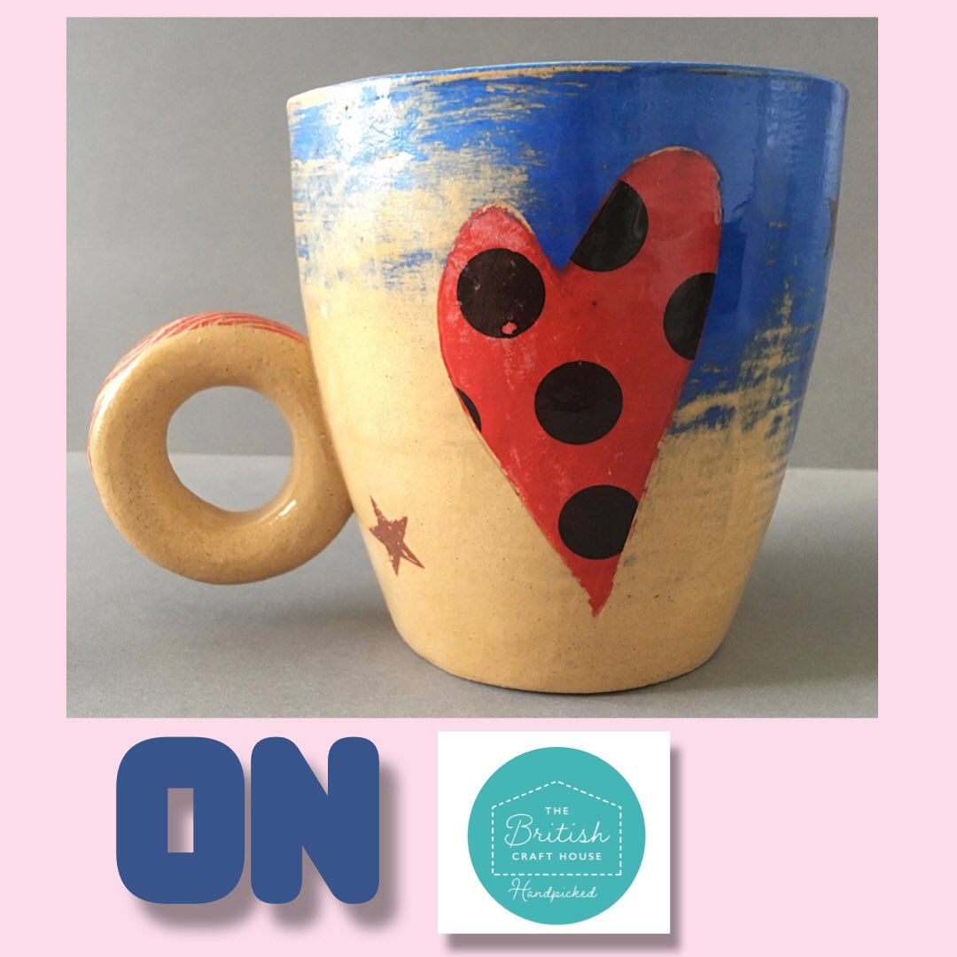 Love flagon #ontbch #loveheart #polkadot #ceramiccup #flagon #handmade #thebritishcrafthouse #ooak #claylove #ceramics #mudthrower thebritishcrafthouse.co.uk/product/love-h…