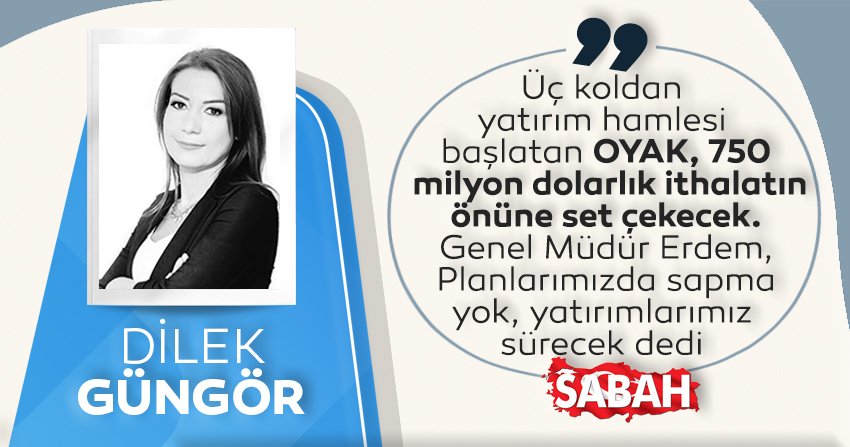 "Üç yatırımla 750 milyon $’lık ithalatı kesecek" Dilek GÜNGÖR kaleme aldı! <a href="/dilekgunn/">Dilek</a>
➡️ ow.ly/ee7330r2z0R