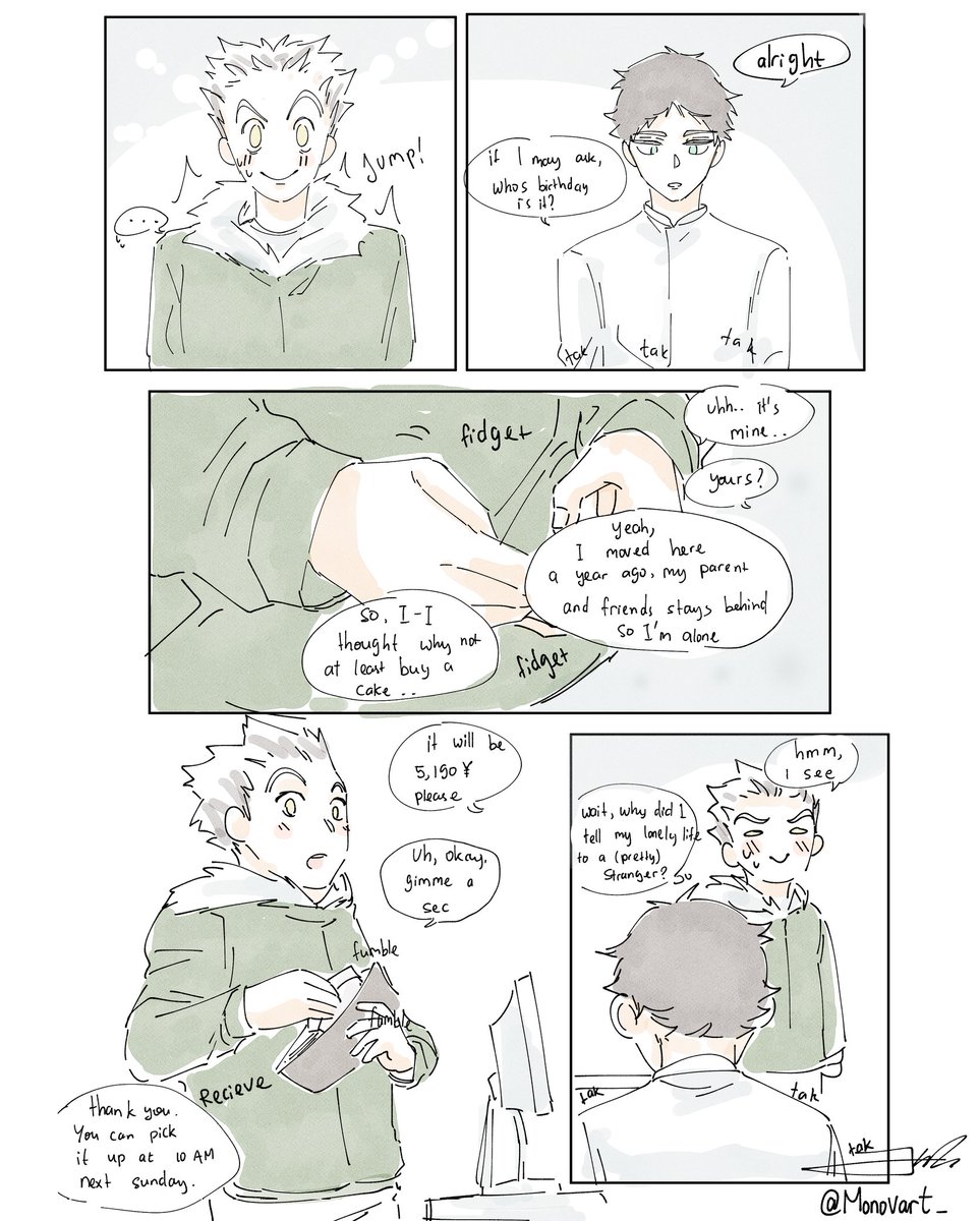 #BokuAkaWeek2020 Day 5 Bakery AU!
(1/2)

#BokuAka #Haikyuu 