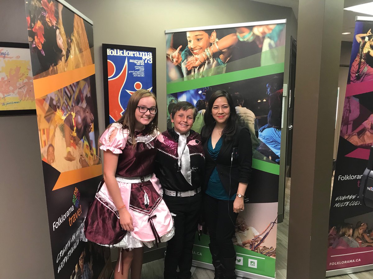 CtvTara's tweet photo. Hanging out with some amazing #Folklorama talent this morning! @CTVMorningWPG @ctvwinnipeg https://t.co/7WoO27uzPL