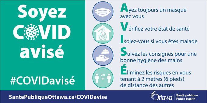 Le saviez-vous? Faire partie de multiples cercles sociaux met à risque la santé de vos amis dans tous les groupes. La #Covid19 se propage rapidement parmi les contacts étroits. Si vous faites déjà partie d’un cercle social, SVP évitez de vous joindre à un autre. Soyez #COVIDavisé