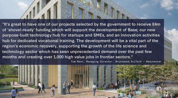 Bruntwood SciTech (@bw_scitech) on Twitter photo We're thrilled that our new Base development at Manchester Science Park has been selected to receive £4M of @beisgovuk <a href="/mhclg/">Ministry of Housing, Communities & Local Gov</a> funding as part of the #GreaterManchester Innovation Activities Hub shovel-ready project. Find out more about Base here: ➡️ bruntwood.co.uk/our-locations/… We're thrilled that our new Base development at Manchester Science Park has been selected to receive £4M of @beisgovuk <a href="/mhclg/">Ministry of Housing, Communities & Local Gov</a> funding as part of the #GreaterManchester Innovation Activities Hub shovel-ready project. Find out more about Base here: ➡️ bruntwood.co.uk/our-locations/…