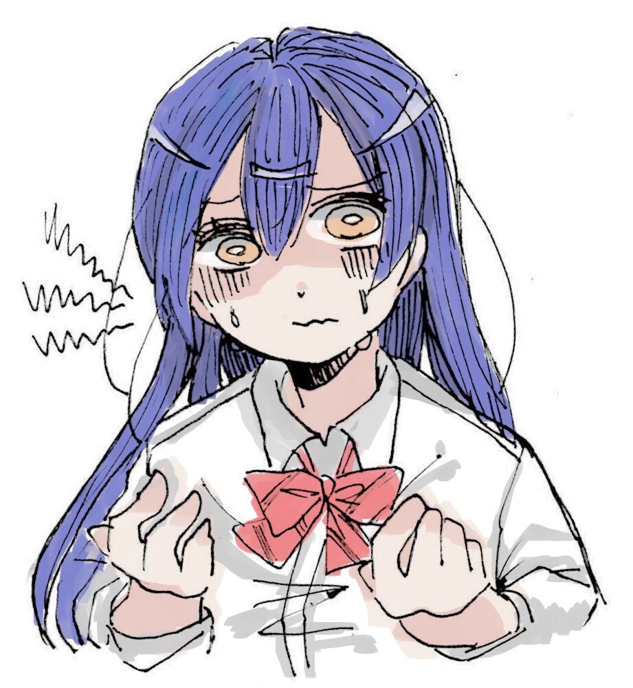 園田海未 「悩む海未ちゃん 」|凛恋のイラスト