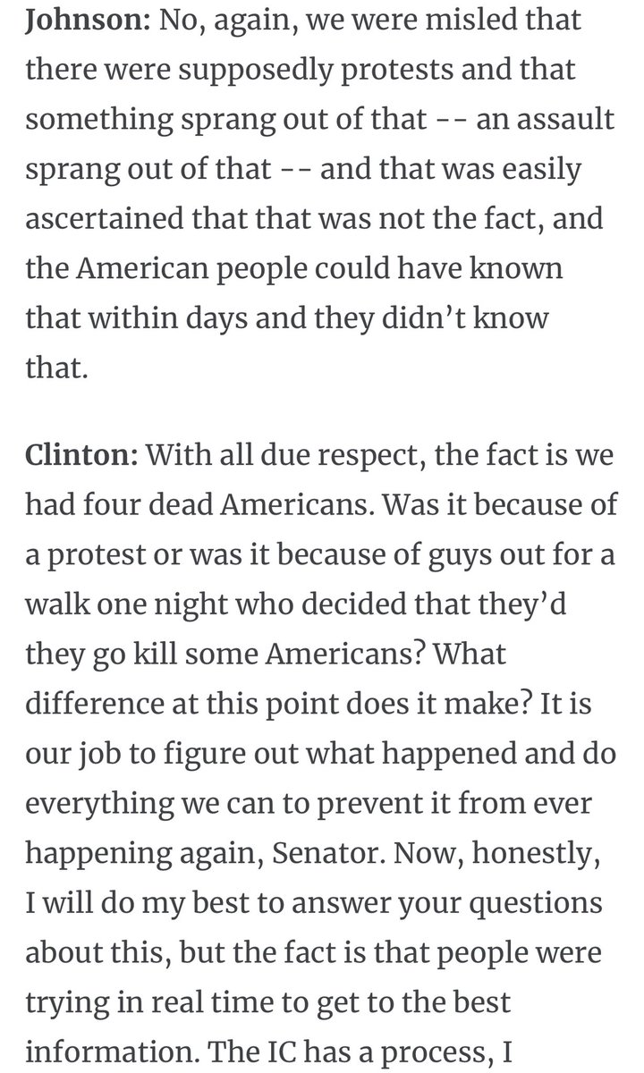 Remember when Hillary Clinton said “What difference at this point does it make?” when being hammered with question after question about the motivation for the Benghazi attack? It became a big GOP attack line. https://www.politifact.com/article/2013/may/08/context-hillary-clintons-what-difference-does-it-m/