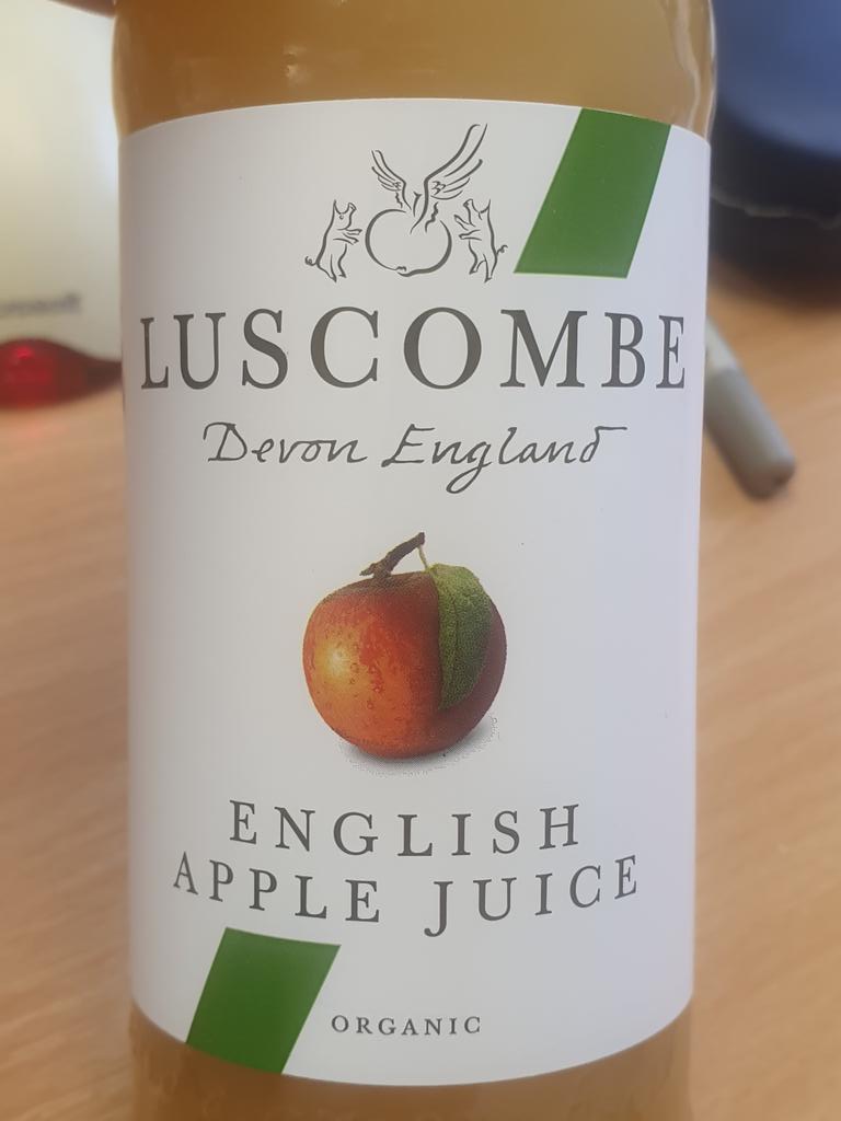 Super lunchtime drinking from Luscombe Drinks. #organic #devon #apples #luscombe #buckfastleigh #workinglunch