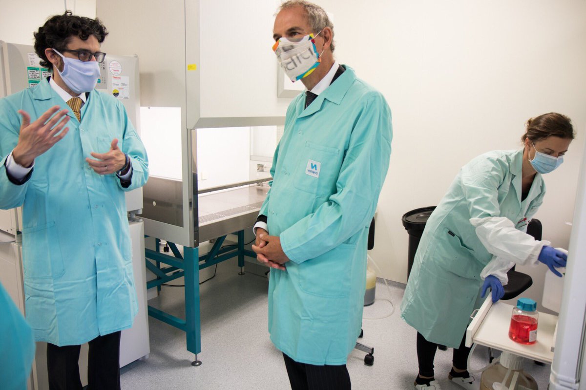 RLeighTurner's tweet photo. Fascinating visit to @valnevaSE today in #Vienna. Valneva have been chosen for UK’s programme to build a portfolio of promising #COVID19 vaccines. 🧪

Our trade team @tradegovukaut helped enable this participation:
https://t.co/k6T0xVJMEN https://t.co/aXxWzq4alX