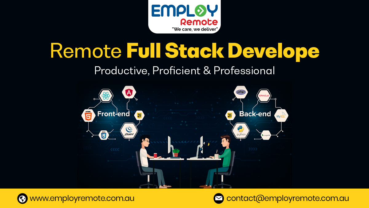 employ_remote's tweet image. Looking to Remote Full Stack Developers who can understand each every technical layer of your project development process?
Hire Full #StackDeveloper from Employ Remote and get the best web solutions suiting your unique business needs.
Contact us now: employremote.com.au/full-stack-dev…