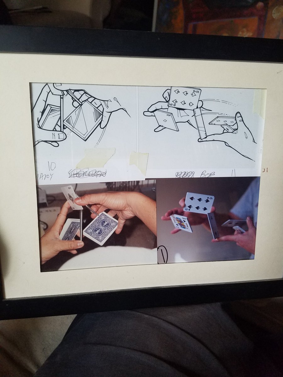 LeeAsherMagic's tweet photo. This hangs in my office. Look familiar #cardists? 🤯🤯🤯
These are THE original photos of @ChrisKenner #performing a phase of Sybil that @HomerLiwag used to make the illustrations in Totally Out of Control. https://t.co/EwFHxNMza4