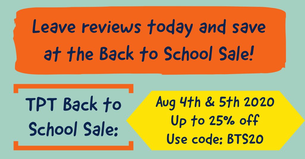 TPT site-wide sale is happening today and tomorrow!! teacherspayteachers.com/Store/Learning… #BackToSchool2020 #teachertwitter <a href="/WeAreTeachers/">We Are Teachers</a>