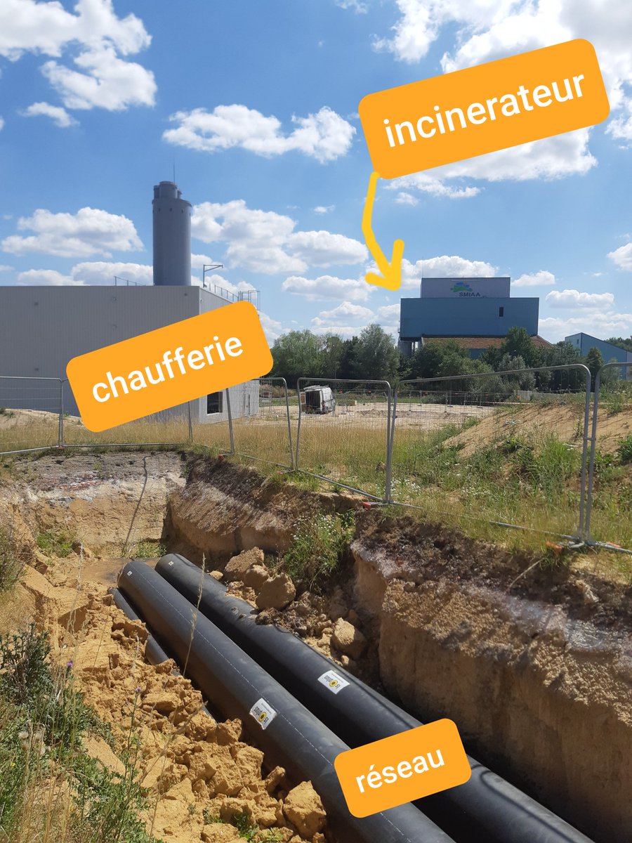 Clarisse_RICHEZ's tweet photo. 📸📸 d'un chantier @dalkia qui avance bien : le réseau de Chaleur de @VilleMaubeuge ! L'énergie sera récup. de l'incinérateur♻️,  complétée par la chaufferie gaz 🔥 et envoyée sur le réseau (pres de 14km prévus 😅)⬇️⬇️  Une énergie propre, économique et locale pour les habitants. https://t.co/9u9eozSSsz