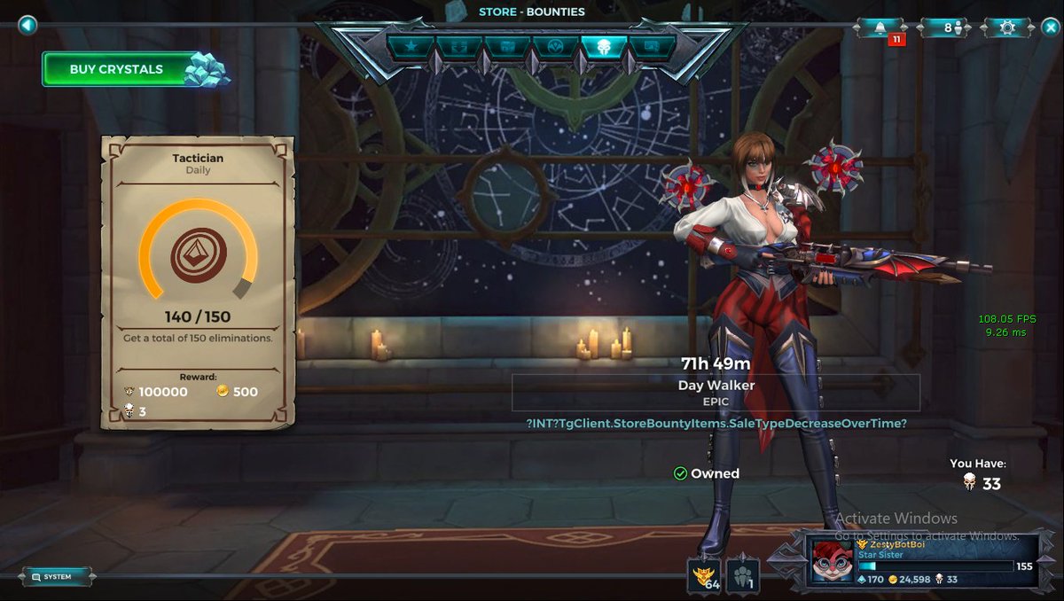 Zestykimm's tweet photo. Sorry if I sound a little salty but I literally payed for this skin 2 days ago in my Dailly Deals and now it's free... I'm so Upset ๐
#paladins #vivian #bountystore #daywalker #skins https://t.co/WHK7CkX5NO