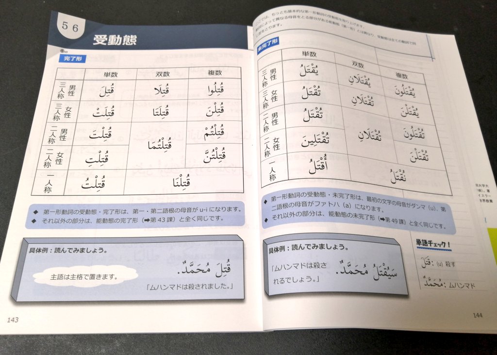 クウェートのよしくん يوشي سوشي 榮谷先生の はじめましてアラビア語 にも受動態の説明ありますね この 参考書ほんとすごいな