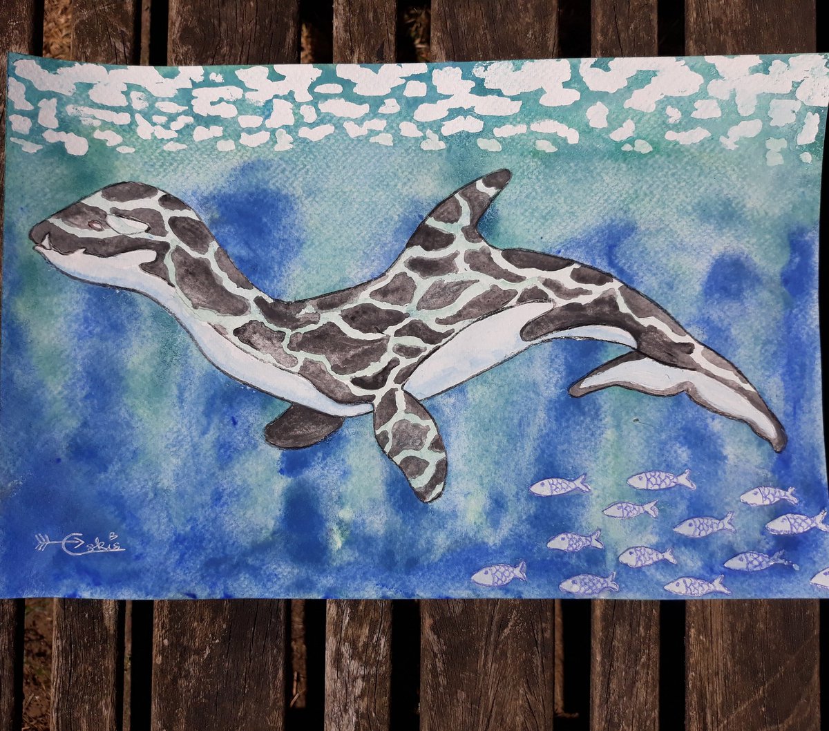 DrawingEskis's tweet photo. Jour 4 du Smaugust !
Dragon des mers 🐉🌊

#smaugust2020 #dragon #drawings #drawing #drawinggum #aquarelle #watercolor #sea #mer #ocean #fish #orque #blue #bleu #poisson #reflet #eau #painting #artchallenge #art https://t.co/IRWOruRbfN