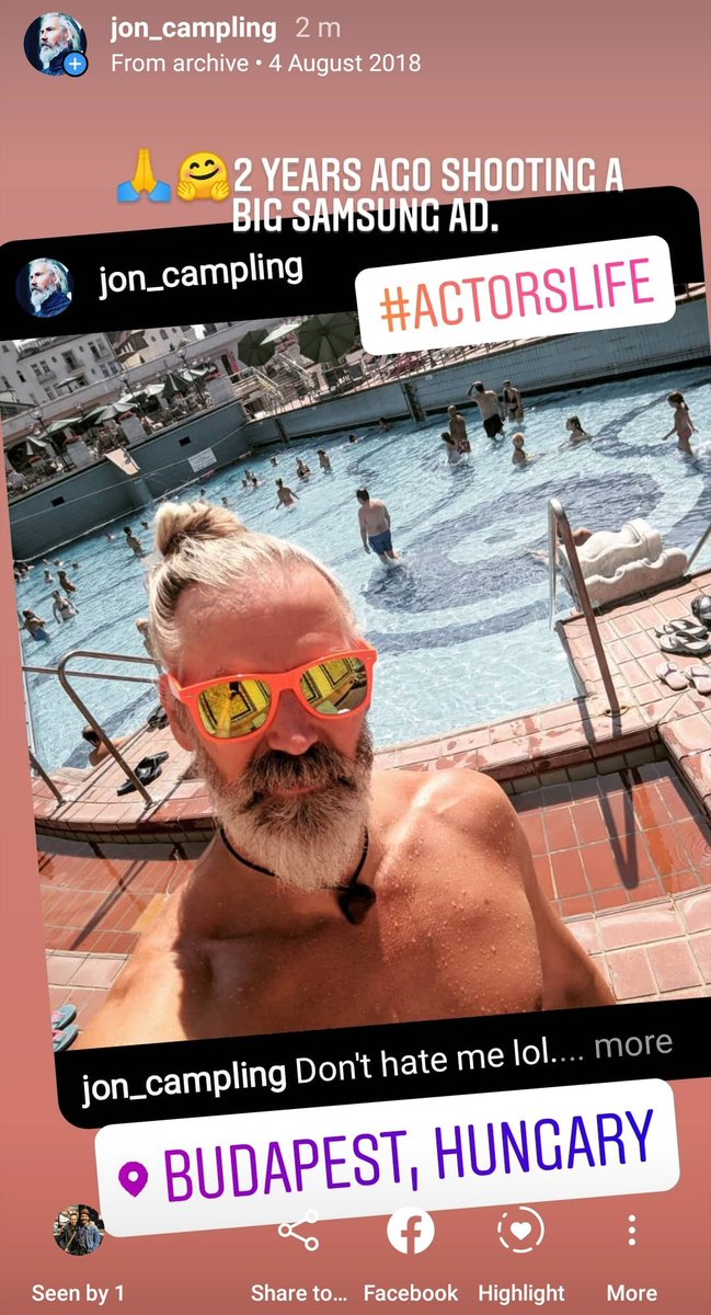 joncampling's tweet image. Lol 2 yrs ago 2day this was my life lol. Filming a lead (Angry WIZARD 🤣) in a massive Samsung commercial 😊😂 My hotal was built over a huge hot spa so this was how I spent ALL my down time lol FYI its #wavemachine o'clock 
X

Rep @AKAgentsLondon

👀youtu.be/Ua7qCd1tfiM