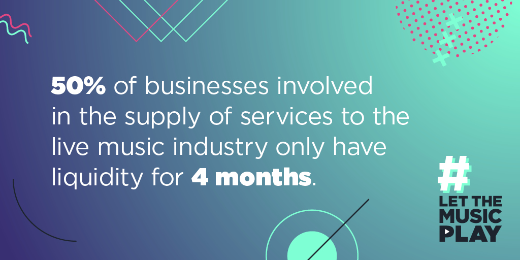All our events are put together by a number of people &amp; without them none of our shows/events would be possible.

Once again we support the #letthemusicplay campaign and call on the government to ensure everyone in our sector can access support. 

👀: bit.ly/2DkROIe