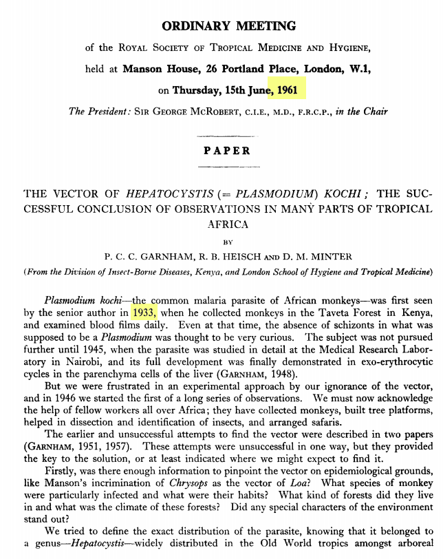 It is transmitted not by mosquitoes, but by biting midges, and replicates only in the liver, not in the blood. (Sidebar: we owe both these insights to a multi-decade quest:)