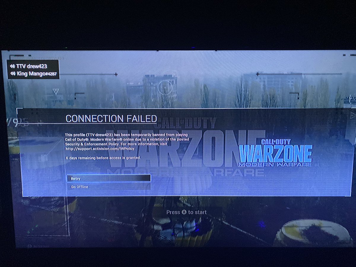 I just got banned on cod for 6 days😞