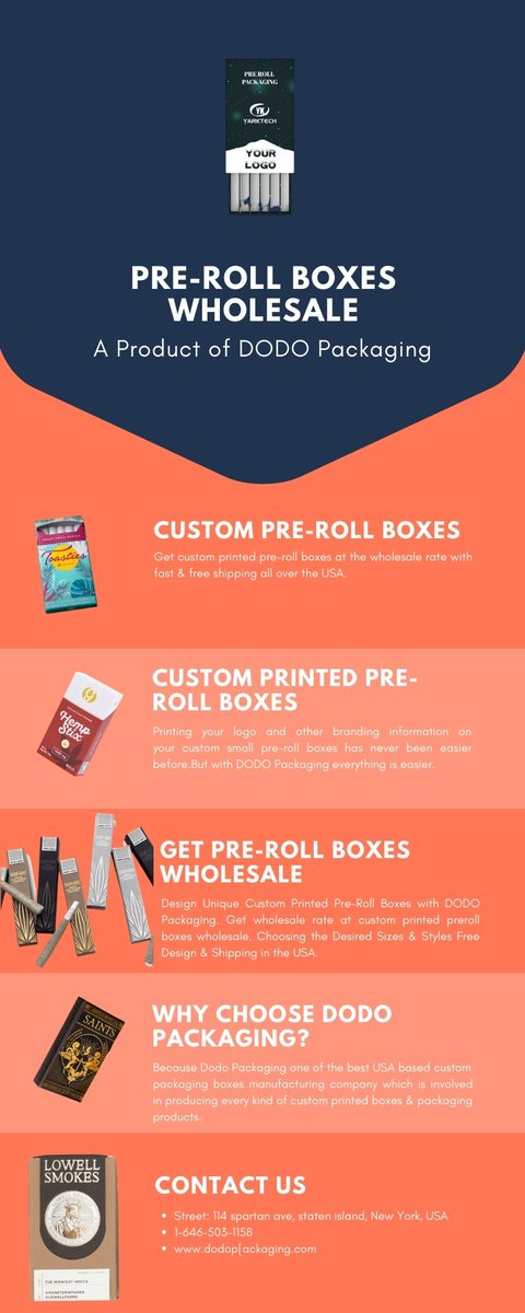 AlfieAl17023646's tweet image. Pre-Rolls Packaging Custom Pre-Roll Boxes Wholesale Bright and helpful pre-roll boxes.
bit.ly/2WC2Kru
#CustomPrerollBoxes
#CustomPrintedPrerollBoxes
#PrerollBoxesWholesale
#BlankPrerollBoxes
#PrerollBoxPackaging