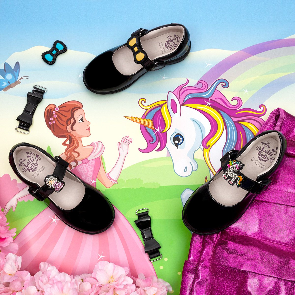 Back to school at Pip Squeak and Wilfred with Lelli Kelly #schoolshoes #girlsschoolshoes #unicornschoolshoes #princessschoolshoes