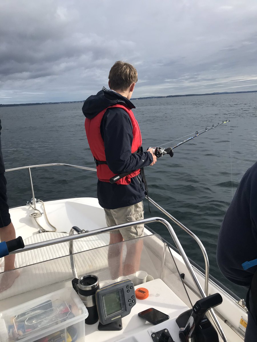 A bit of morning fishing action. Few fish but loads of dolphins!