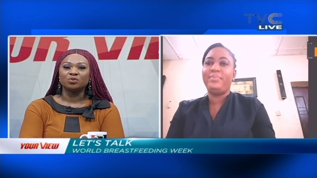 TVCconnect's tweet photo. This week is #WorldBreastfeedingWeek! Health experts say breast milk give infants a good start to life as it contains all the vitamins needed in their first 6 months. Medical practitioner and program coordinator, Child Advocacy Initiative, Grace Ogunniyi joins #YourViewTVC https://t.co/TpxupYuZ5T