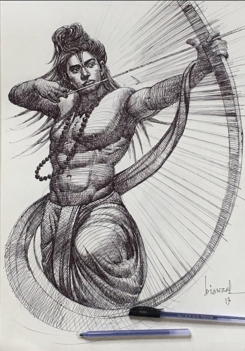 BijayBiswaal's tweet photo. Lord of the moment 
#ballpointpen #sketches #sketchbook #JaiShreeRam #drawing #pencilart #biswaalart https://t.co/LpavB1fHhZ