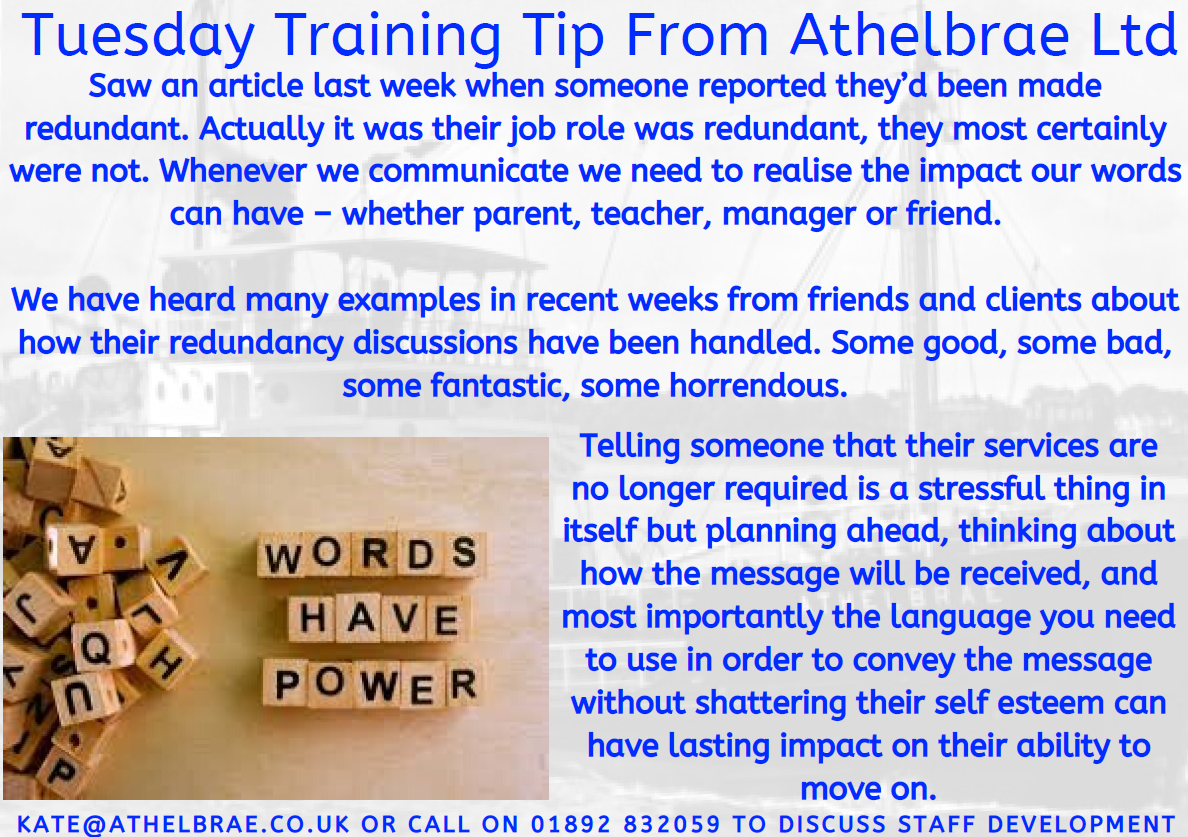 AthelbraeLtd's tweet photo. #TuesTrainingTip

#Redundant
#WordsHaveImpact 
#Meetings 
#Planning https://t.co/JYQomasekh