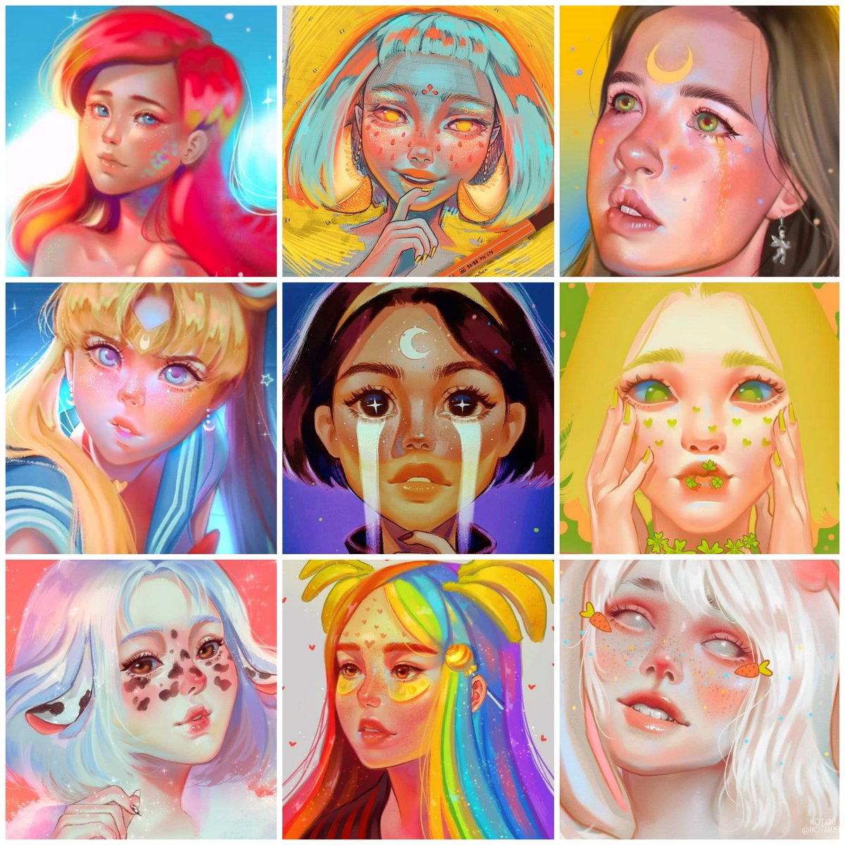 HotaruSen's tweet photo. Joined #faceyourart 😌 💫 ⠀
Write in the comments if you notice any common feature in the art~⠀
It is interesting to see my work through your eyes 👀👈⠀
I would be grateful if you retweet this post💕
#RETWEEETME #timetofollow #myart #artist #artportrait https://t.co/MoHYaIQHes